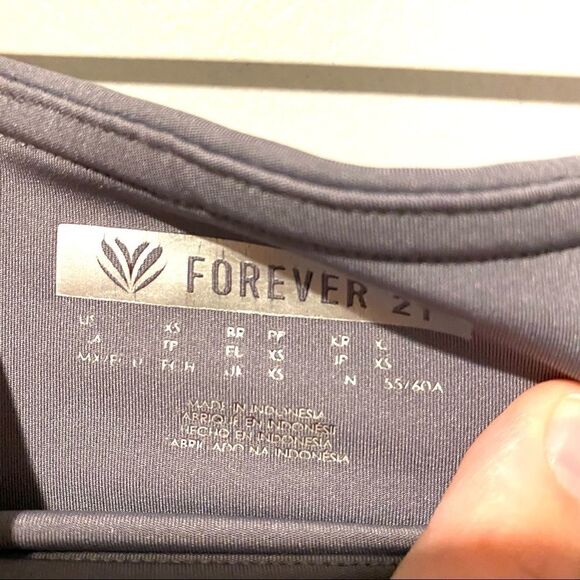 Forever 21 gray workout leggings pockets mesh Xs - Picture 5 of 7